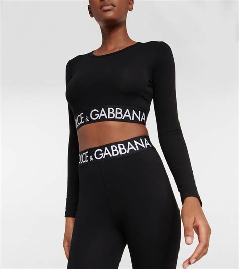 dolce gabbana crop top black|DOLCE&GABBANA Grosgrain.